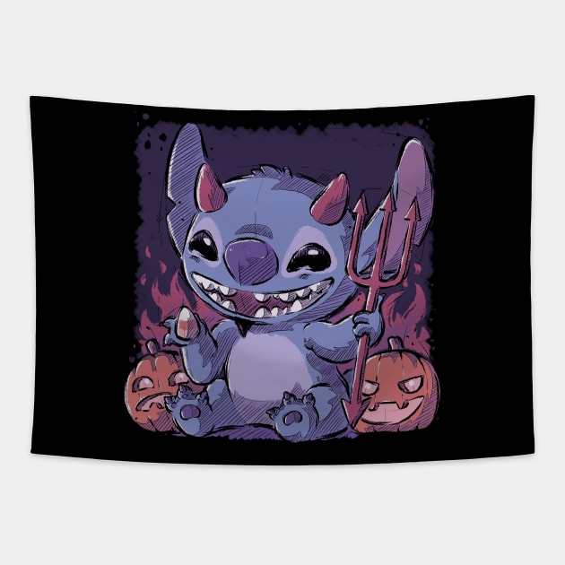 Halloween Stitch Tapestry by xMorfina