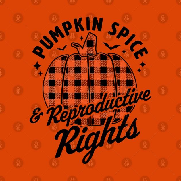 Pumpkin Spice And Reproductive Rights Halloween Pumpkin by OrangeMonkeyArt