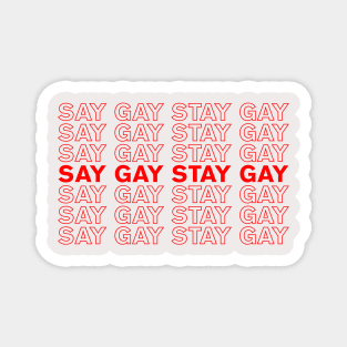 SAY GAY STAY GAY Magnet