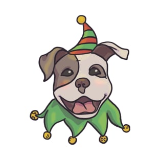 Christmas Pitbull Elf T-Shirt