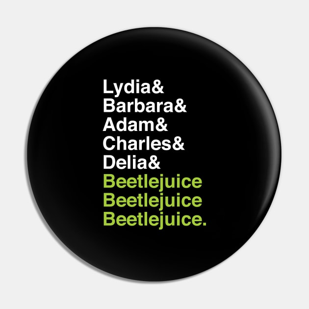 Beetlejuice Ampersand Names Pin by redesignBroadway
