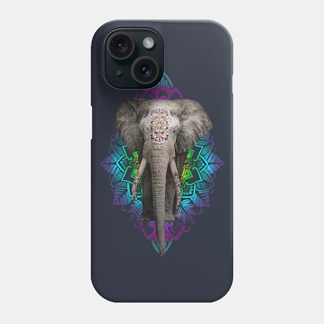 Elephant Mandala Phone Case by Exosam