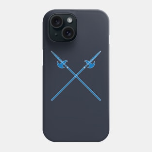 Crossed Halberds (Blue) Phone Case