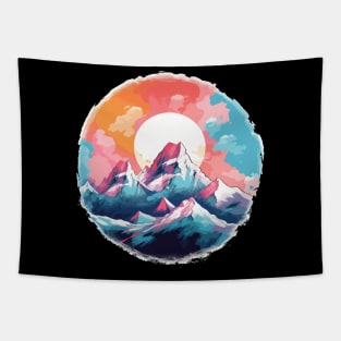 Mountain range illustration Tapestry