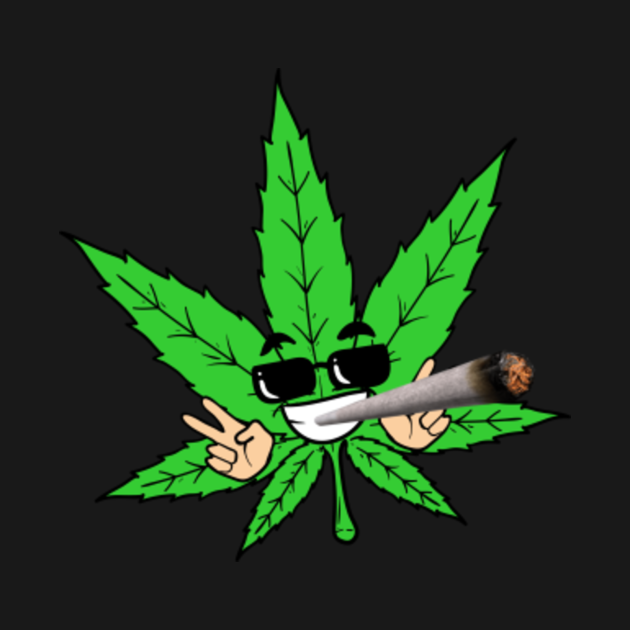 Smoking Weed Leaf - Smoking Weed - T-Shirt | TeePublic