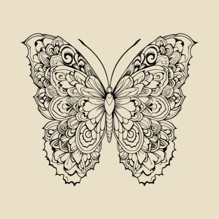 Butterfly line art illustration T-Shirt