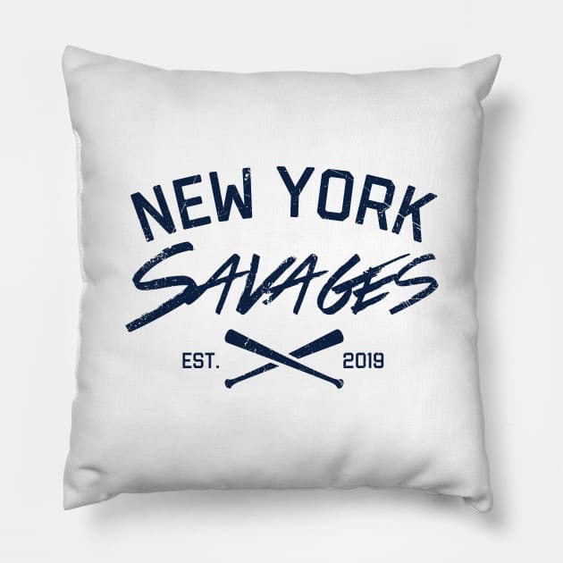 New York Savages - White Pillow by KFig21