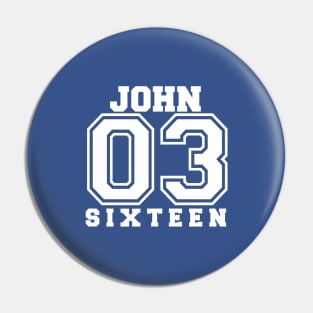 John 3 16 white Pin