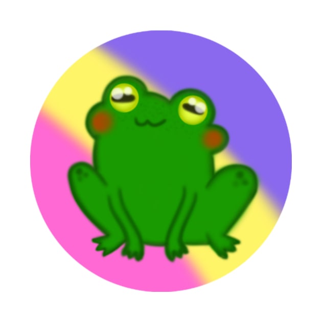 LGBTQ+ Pansexual Pride Frog Design by SquishyBeeArt