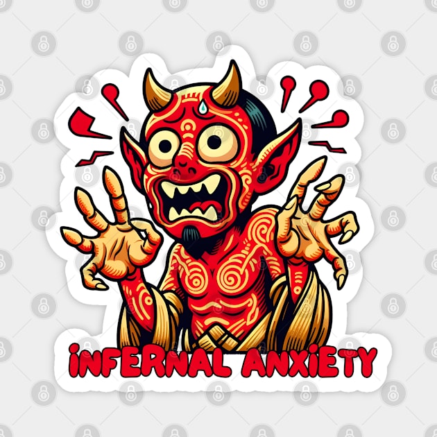 Anxiety devil Magnet by Japanese Fever