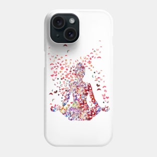 Mind and psychology, Rorschach, yoga Phone Case