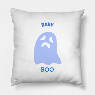 BABY BOO Cute Blue Ghost Halloween Trick or Treat Boy Gender Reveal Spooky Costume Pillow