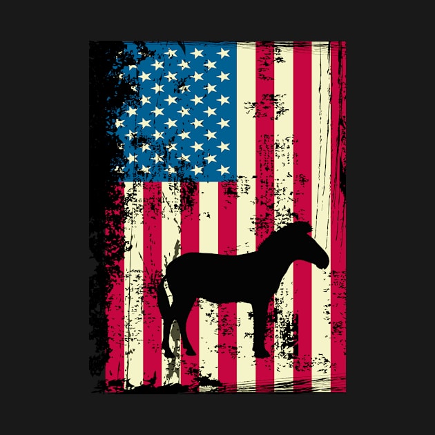 Zebra American Flag Usa Patriotic 4Th Of July by CarleyMichaels