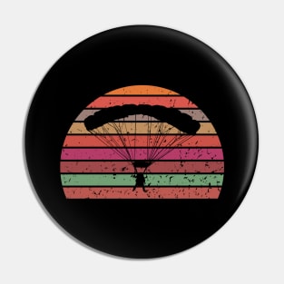 Base Jump - retro sunset design Pin