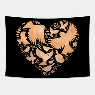 birds love heart Tapestry