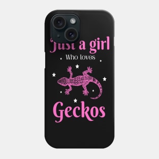 Just a girl who loves geckos, Cute Gecko lover Phone Case