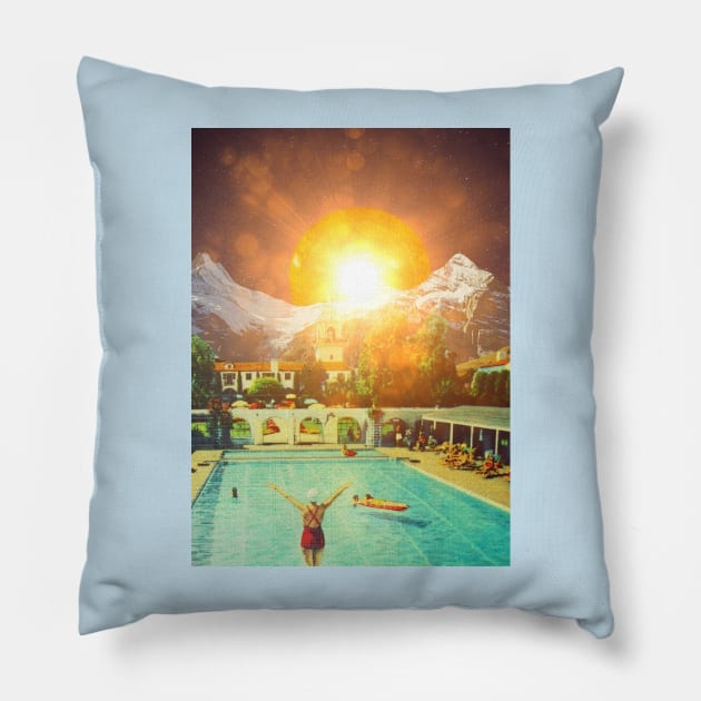 Sun Salutation... Pillow by montagealabira