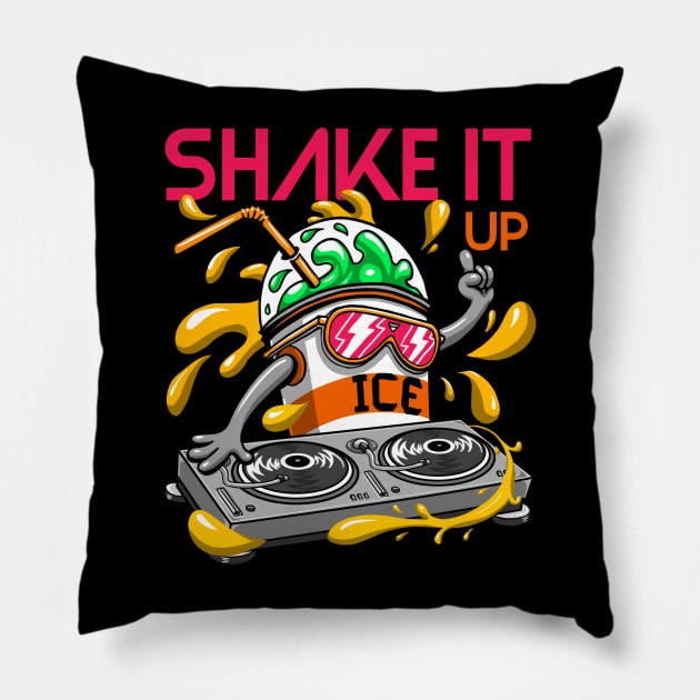 dj milk shake party Pillow by hayr pictures