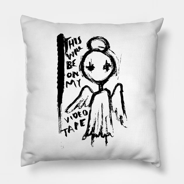 Videotape - Illustrated Lyrics Pillow by bangart