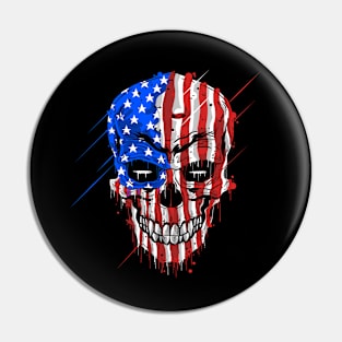 American Skull Pin