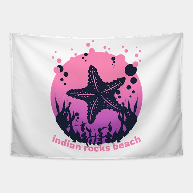 Indian Rock Beach Sunshine in a Beach with a Pink and Purple Underwater Starfish Island and River T-shirt Tapestry by AbsurdStore