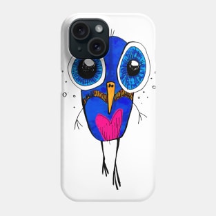 funny blue-bird Phone Case