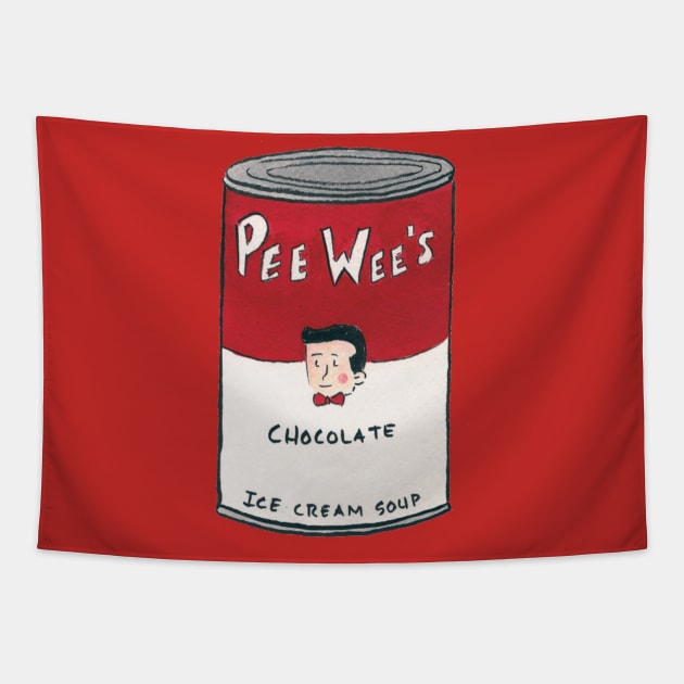 Pee Wee Ice Cream Tapestry by Purple lily studio