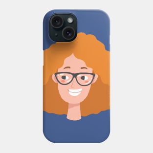 Ginger curly girl avatar Phone Case