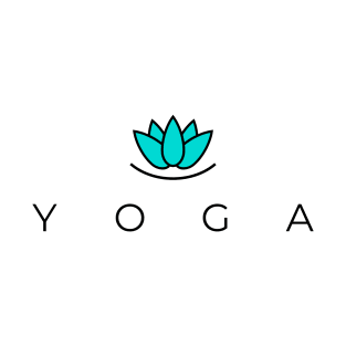 YOGA ABSTRACT LOTUS TURQUOISE T-Shirt