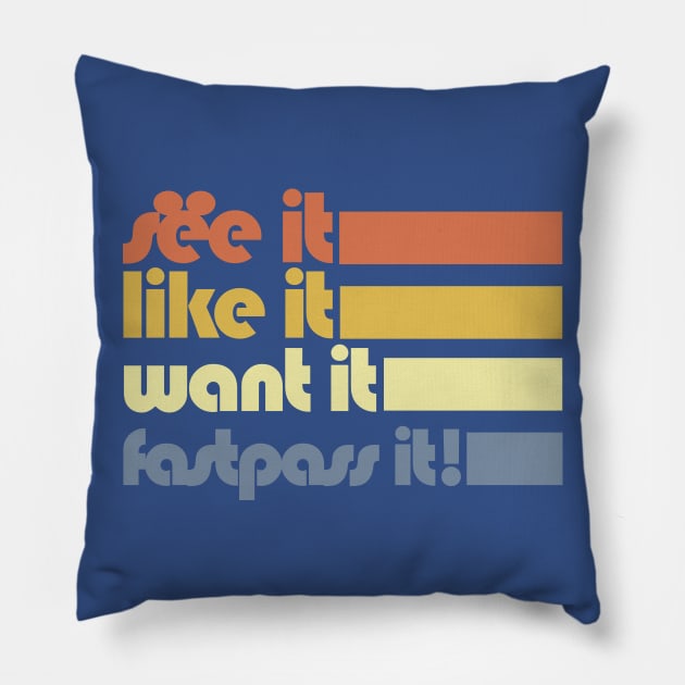 Seven Fastpasses Pillow by PopCultureShirts