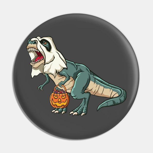 Trex Ghost Costume Funny Halloween Dinosaur Pin by ghsp