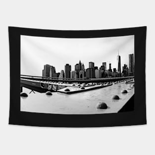 Manhattan from Brooklyn Bridge Tapestry