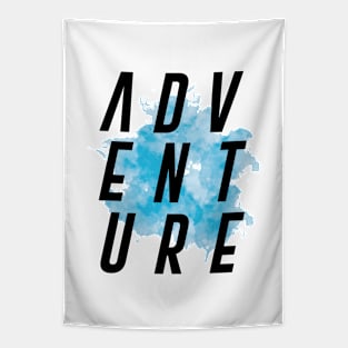 Adventure - Blue Watercolor Tapestry