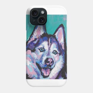 Siberian Husky Bright colorful pop dog art Phone Case