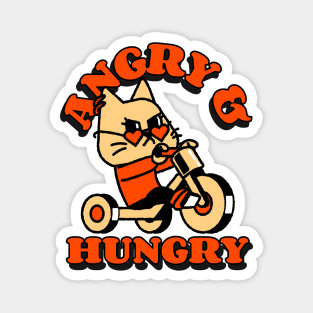 angry and hungry cat Magnet