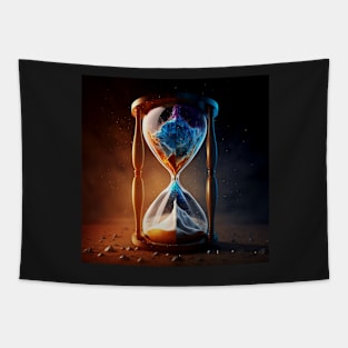 Universe in an hour glass in desert Tapestry