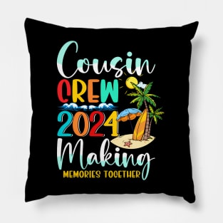 Cousin Crew 2024 Summer Vacation Beach Family Matching Pillow