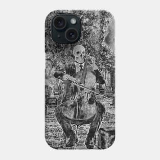 Undead violinist in the cemetery Phone Case