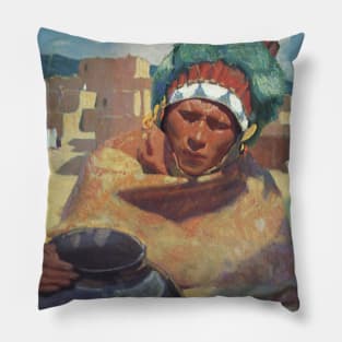 Taos Indian Holding a Water Jug by Blumenschein Pillow