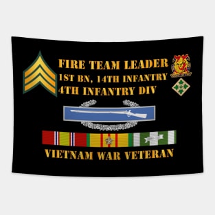 1st Bn 14th Inf - 4th ID - Fire Team Ldr - Sgt - Vietnam Vet Tapestry