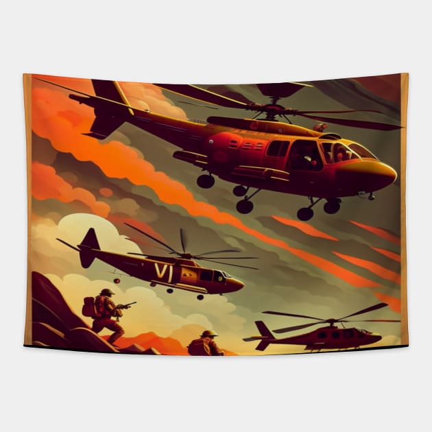 Jungle Inferno: The Vietnam War Tapestry by Delta Zero Seven