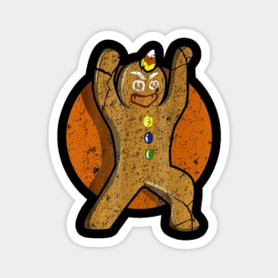 Gingerbread Man Monster Tee Retro Halloween Biscui Magnet