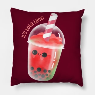 Strawberry Bubble Milk Tea Pillow