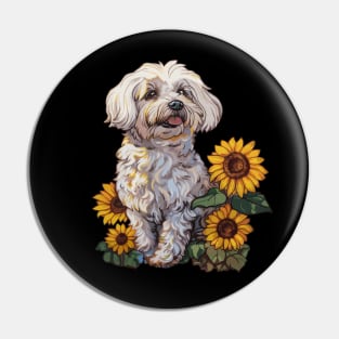 Maltese dog Pin