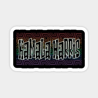 LGBTQ PATTERN USA KAMALA HARRIS Magnet