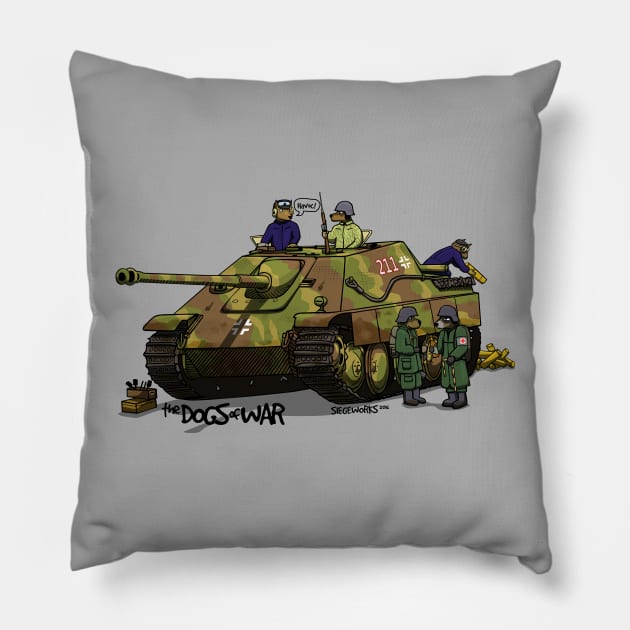 The Dogs of War: Jagdpanther Pillow by Siegeworks