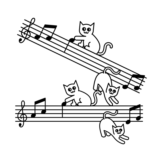 Purfect Cat Music Meow Musical Notation Meowsical by Attapet Original