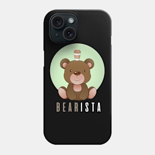 Kawai Bear barista coffee Phone Case