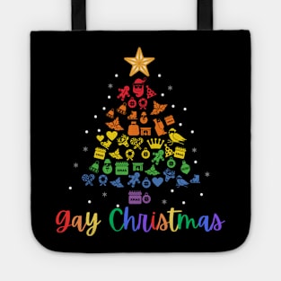 Gay / Happy Christmas Tree T-Shirt Tote