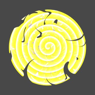 Yellow spiral abstraction T-Shirt